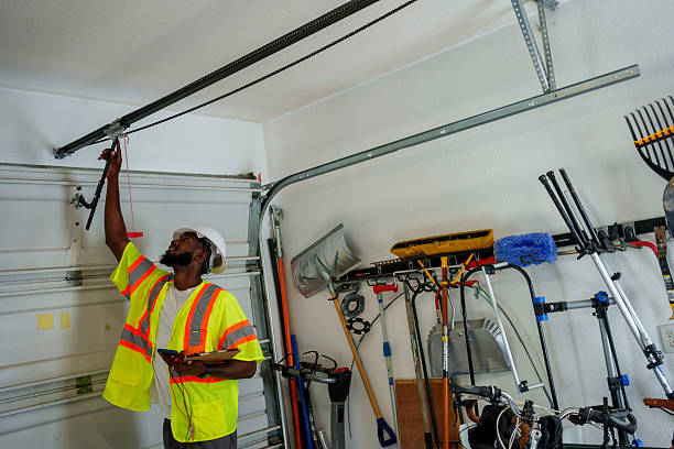 Professional Garage Door Panel Replacement technician working in Appomattox County County, VA
